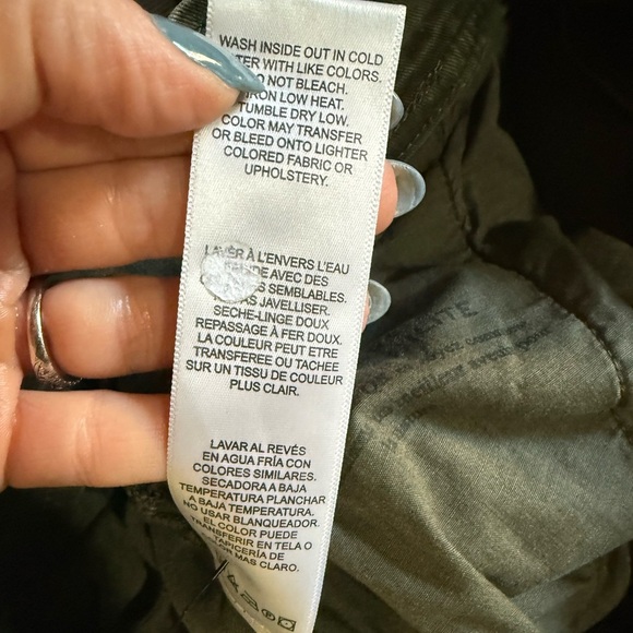 Frame Cinched High Rise Wide Leg Pants Military Green Size 29 - Picture 7 of 12